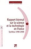 Rapport biennal sur la science et la technologie en France : synthèse 1998 2000