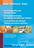 Food composition and nutrition tables. Die Zusammensetzung der Lebensmittel Nährwert-Tabellen. La composition des aliments. Tableaux des valeurs nutritives