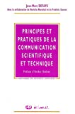 Principes et pratiques de la communication scientifique et technique