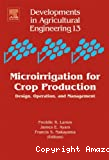 Microirrigation for crop production: design, operation, and management