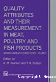 Quality attributes and their measurement in meat, poultry and fish products