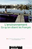 L'environnement : ce qu'en disent les Français