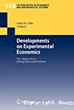 Developments on experimental economics