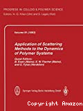 Application of scattering methods to the dynamics of polymer systems