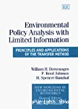 Environmental policy analysis with limited information. Principles and applications of the transfer method