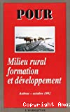 Milieu rural formation et développement