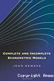 Complete and incomplete econometric models