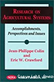 Research on agricultural systems:acomplishments, perspectives and issues
