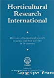 Horticultural research international directory of horticultural research institutes and their activities in 63 contriesEIR ACTIVITIES IN 61 COUNTRIES