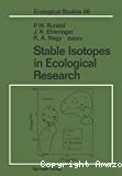 Stable isotopes in ecological research