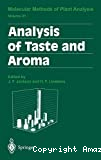 Analysis of taste and aroma