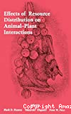Effects of resource distribution on animal-plant interactions