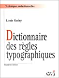 Dictionaire des règles typographiques