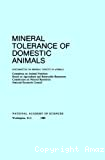 Mineral tolerance of domestic animals