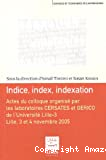 Indice, index, indexation