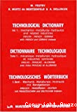 Dictionnaire technologique (fre, eng, ger, spa). 2 vol.