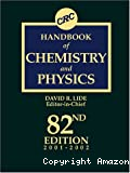 CRC handbook of chemistry and physics - A ready-reference book of chemical and physical data.