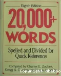 20000 Words spelled and divided for quick reference