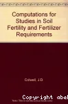 Computations for studies of soil fertility and fertilizer requirements