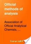 Official methods of analysis of the association of official analytical chemists : agricultural chemicals, contaminants, drugs