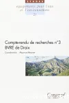 Compte-rendu de recherches n 3 BVRE de Draix