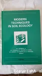 Modern techniques in soil ecology