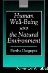 Human well-being and the natural environment