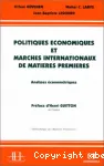 Politiques conomiques et marchs internationaux de matires premires