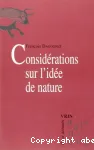 Considrations sur l'ide de nature