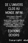 De l'univers clos au monde infini