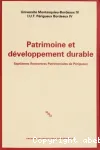 Patrimoine et dveloppement durable : septimes rencontres patrimoniales de Prigueux