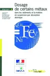 Dosage de certains mtaux dans les sdiments et la matire en suspension par absorption atomique