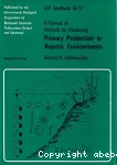 A manual on methods for measuring primary production in aquatic environments