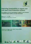 Improving sustainability in organic and low input food production systems