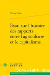 Essai sur l'histoire des rapports entre l'agriculture et le capitalisme