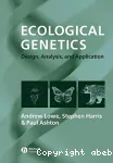 Ecological genetics : design, analysis, and application