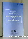 Repertoire des publications 89-90 des unites de recherche