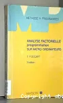 Analyse factorielle. Programmation sur micro-ordinateurs