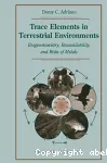 Trace elements in terrestrial environment. Biochemistry, bioavailability, and risks of metals