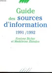 Guide des sources d'information 1991 / 1992