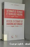 Dictionnaire des techniques et technologies modernes, anglais-francais