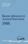 Recent advances in animal nutrition. Studies in the agricultural and food sciences.