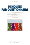 L'enqute par questionnaire : manuel  l'usage du practicien