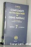 Complments au nouveau trait de chimie minrale. N7 : slnium